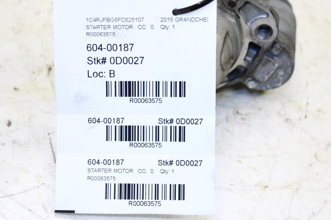 2011-2015 Jeep Grand Cherokee Limited 3.6L Engine Starter Motor 4801852AB OEM - Alshned Auto Parts