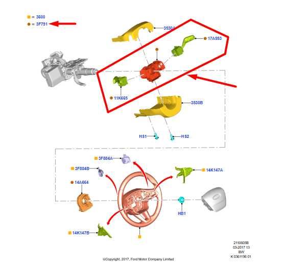 2018-22 Ford EcoSport Steering Column Turn Signal Wiper Switch GN15-3F944-AJ OEM - Alshned Auto Parts