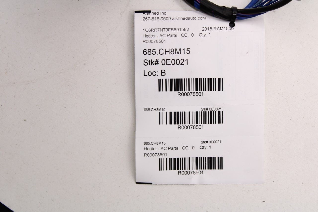 14-15 Ram 1500 Laramie A/C Heater Wire Harness w/ HVAC Blend Door Actuator Set 5 - Alshned Auto Parts
