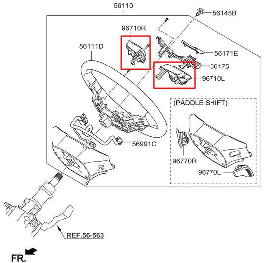 2015-2018 Kia Sorento EX 3.3L AWD Steering Wheel Cruise and Audio Control Switch - Alshned Auto Parts