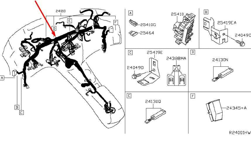 15-18 Nissan Sentra SV Dash Instrument Panel Wire Harness 24010-4AF2B OEM *ReaD*1