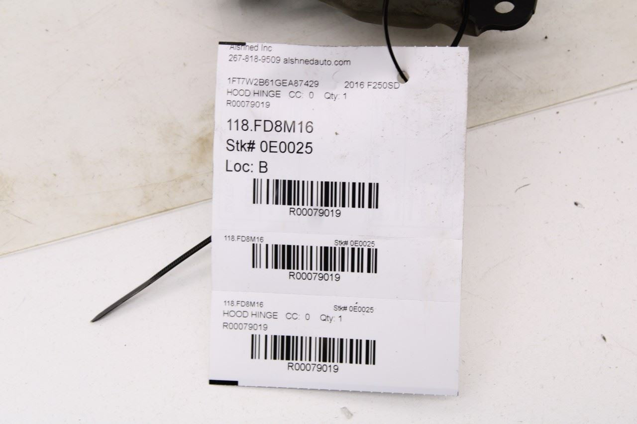 11-16 Ford F250 Lariat Front Right Passenger and Left Driver Side Hood Hinge Set - Alshned Auto Parts