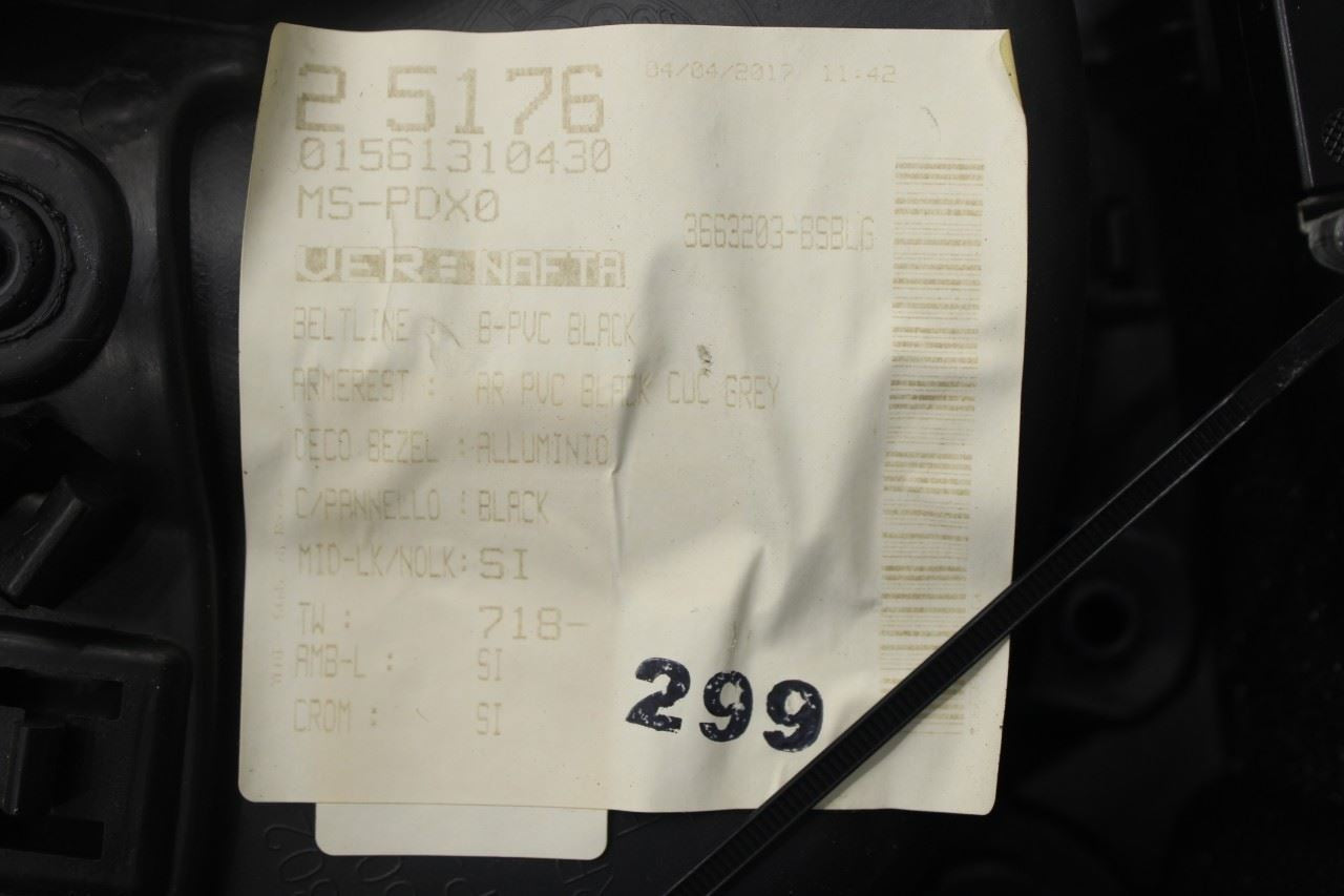 17-19 Alfa Romeo Giulia Ti AWD Rear Right Passenger Door Trim Panel 01561310430 - Alshned Auto Parts