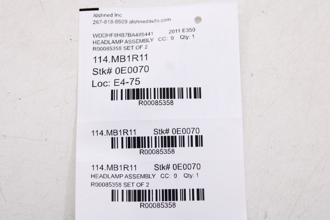 10-13 Mercedes-Benz E350 Front RH and LH Side Headlight Washer Nozzle Set *ReaD*16