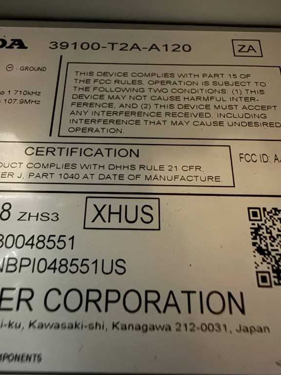 2013-15 Honda Accord CD Player Radio Faceplate Control w/ Receiver and Air Vents15