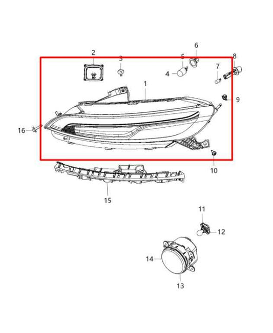 2014-18 Jeep Cherokee Limited Front Left Side Turn Light Daytime Run Lamp *ReaD* - Alshned Auto Parts