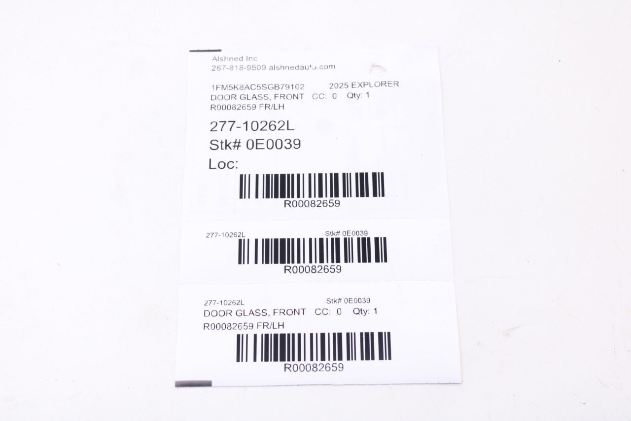 2020-2026 Ford Explorer Interceptor Front Left Door Window Glass LB5B-S21411-AE9