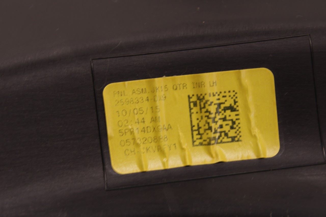 2015-18 Jeep Wrangler Sport 2dr Rear Left Side Quarter Lower Inner Interior Trim - Alshned Auto Parts