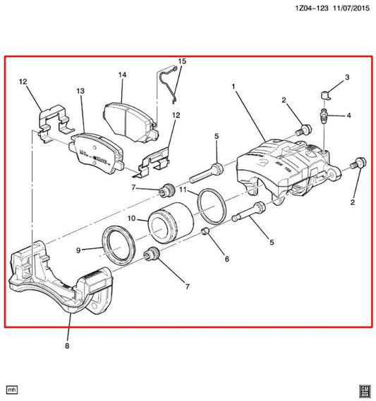 2018-24 Chevrolet Equinox LT 1.5L FWD Front Driver Left Side Brake Disc Caliper - Alshned Auto Parts