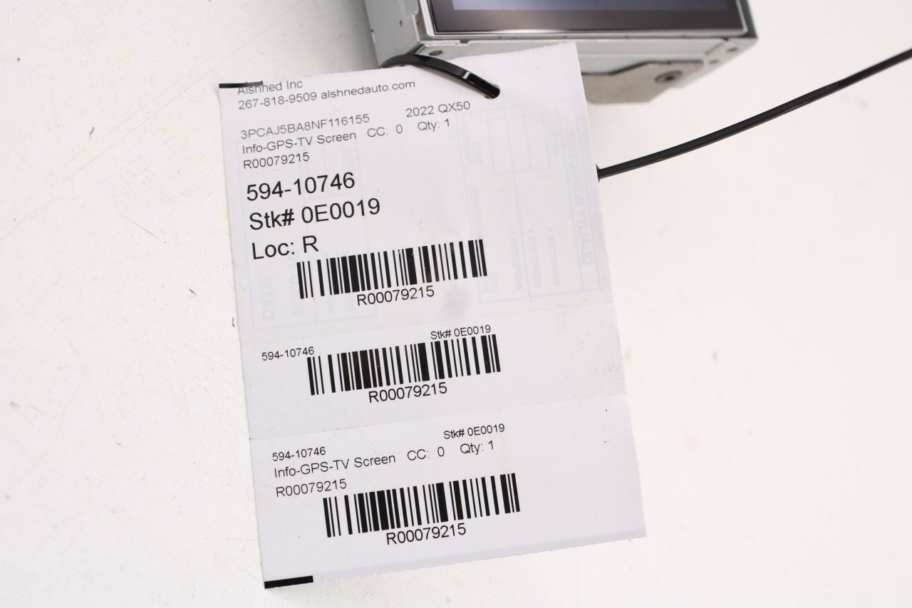 20-24 Infiniti QX50 LUXE Bosch Dash Information 8.0'' Display Screen 28091-6HL0A - Alshned Auto Parts