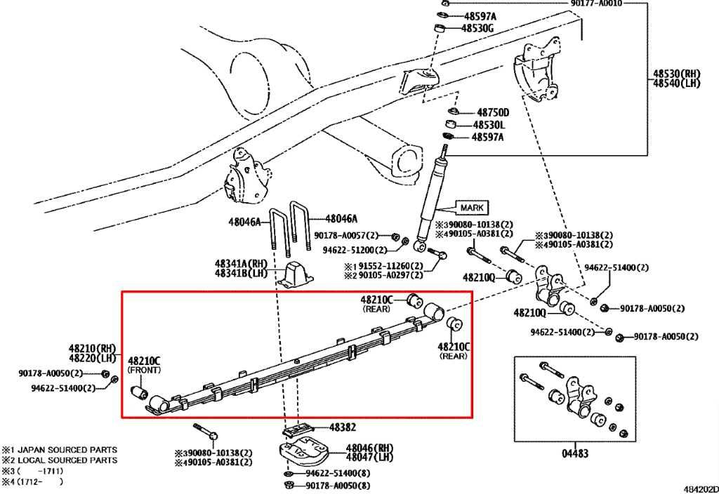 2015-2023 Toyota Tacoma Limited 3.5L 4WD Rear Passenger Right Side Leaf Spring - Alshned Auto Parts