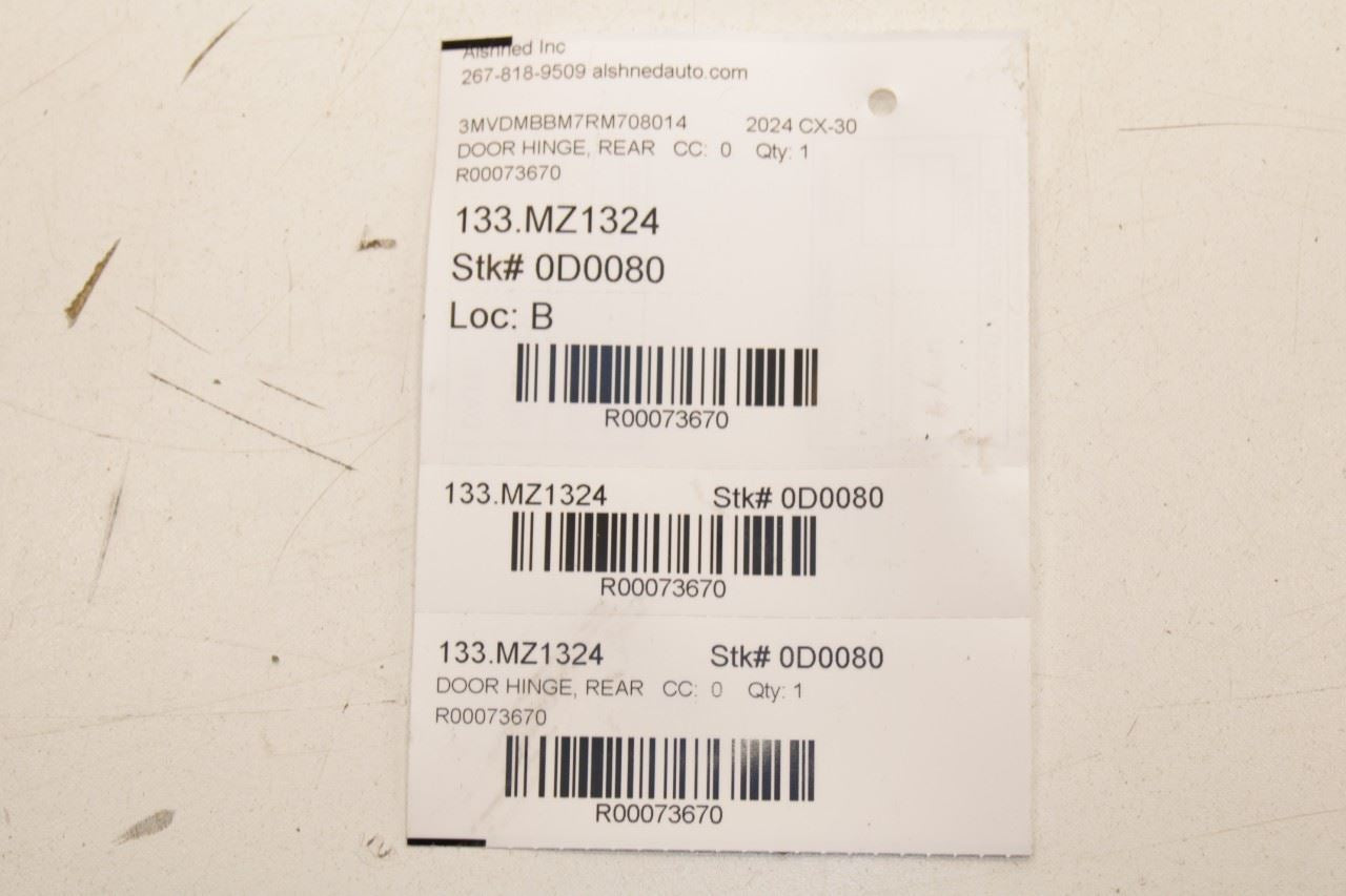 2020-25 Mazda CX-30 2.5 S Rear Left Door Hinge Upper and Lower Pair KD53-73-210A - Alshned Auto Parts