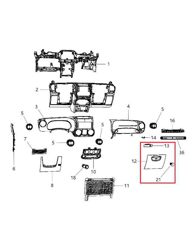 2011-2017 Jeep Wrangler Unlimited Sport Glove Box Storage Compartment 1PJ291X9AB1