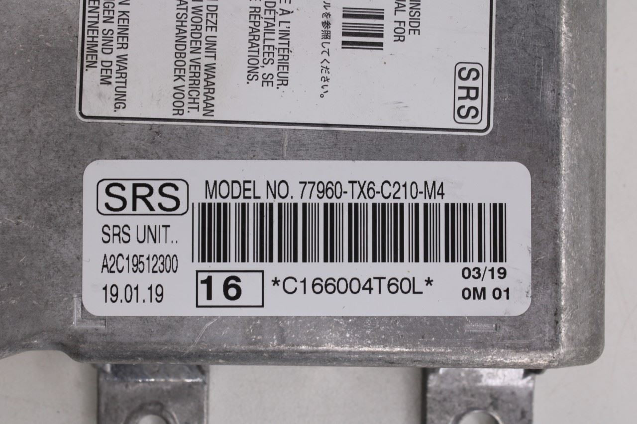 2019-2022 Acura ILX Technology A-Spec Air Bag SRS Restraints Computer Control Module 77960-TX6-C210-M4 OEM