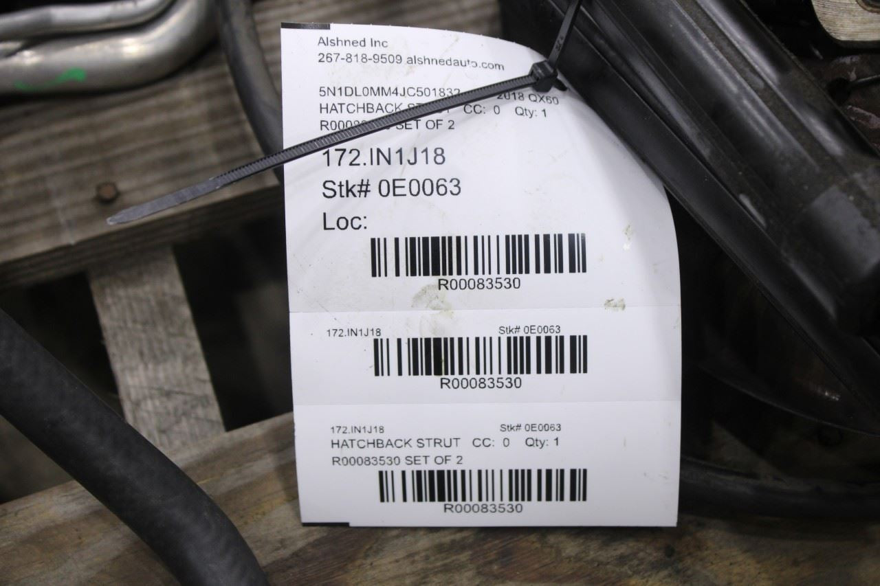 16-19 Infiniti QX60 Rear RH and LH Tailgate Power Lift Actuator Shock Strut Set14