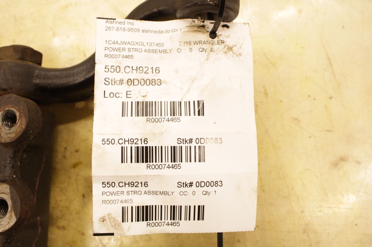 2007-18 Jeep Wrangler Sport 2dr 3.6L 4WD Power Steering Gear Box 68052897AD OEM - Alshned Auto Parts