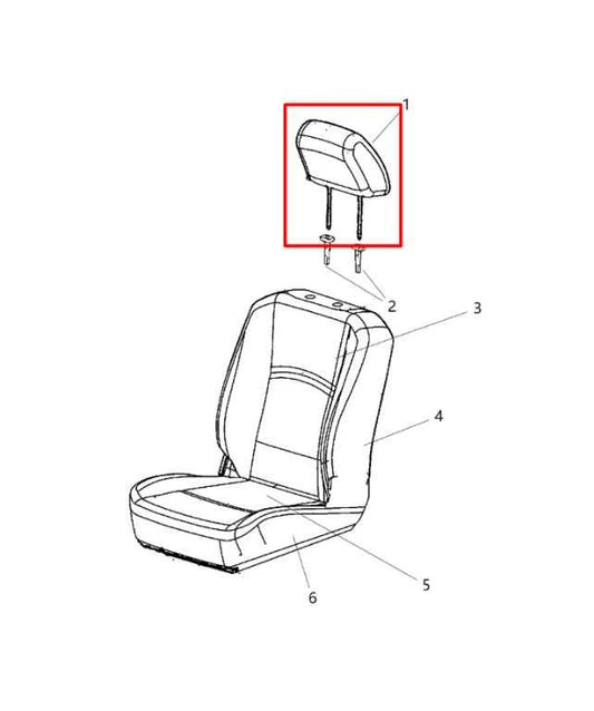 2013-18 Ram 2500 Tradesman Crew Cab Front Right and Left Side Seat Headrest Set - Alshned Auto Parts