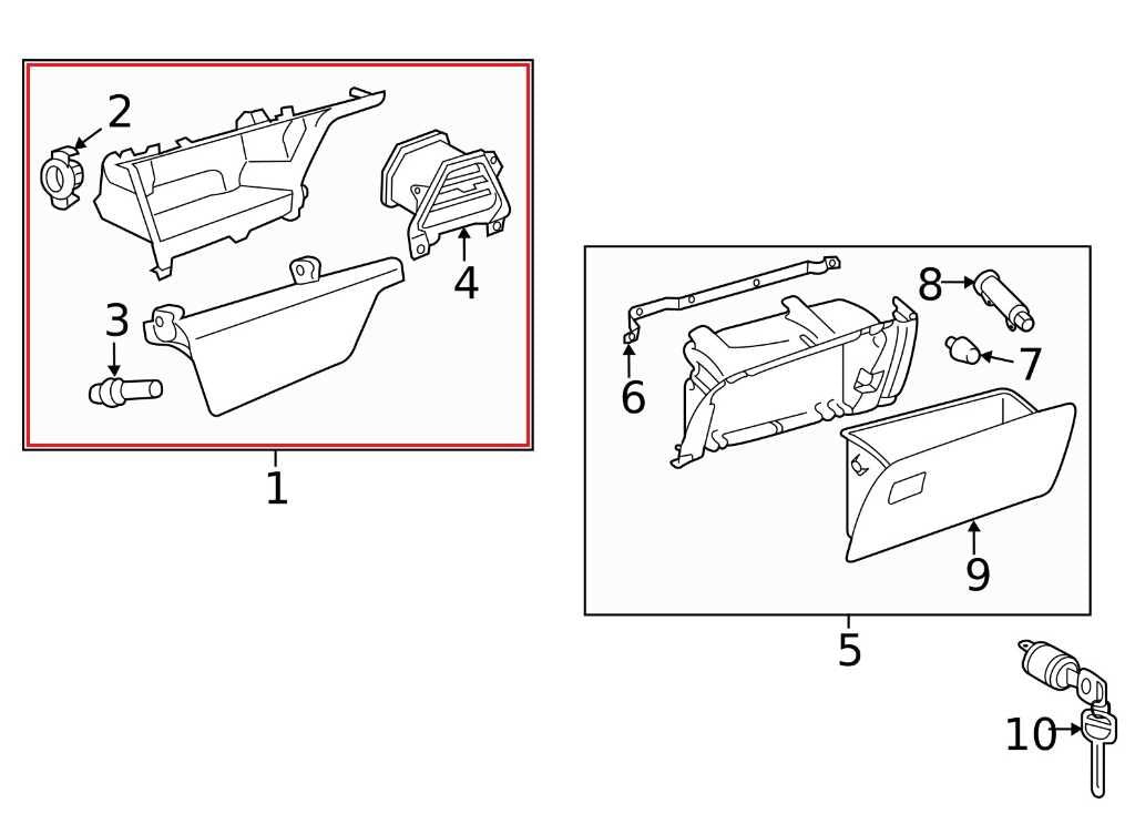 14-20 Toyota Sienna LE Dashboard Upper Glove Box Storage Compartment 55042-08030 - Alshned Auto Parts