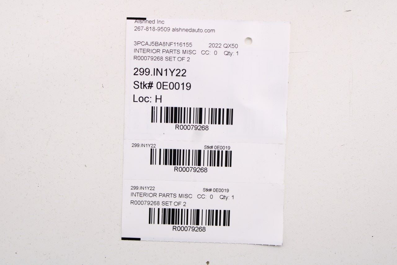22-25 Infiniti QX50 Luxe Front Right and Left A-Pillar Molding Trim 76911-5VS0A - Alshned Auto Parts