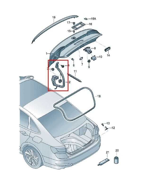 2019-2026 Volkswagen Jetta SE Rear Trunk Right and Left Side Hinge Set of 21