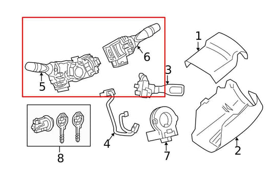2009-11 Toyota Camry LE 2.5L FWD Steering Column Light Turn Signal Wiper Switch - Alshned Auto Parts