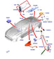 2018-2023 Ford Mustang GT Rear Right and Left Side Aerial Antenna JR3T-19K351-BA - Alshned Auto Parts