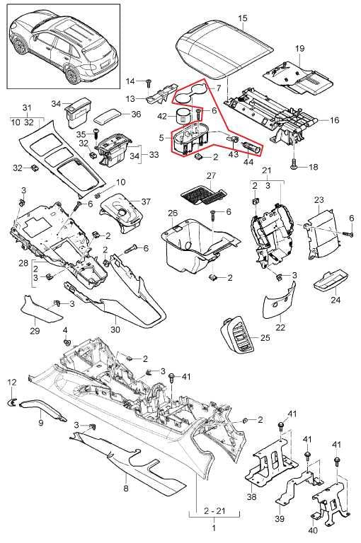 2011-2018 Porsche Cayenne S Front Center Console Dual Cup Holder Bezel 7P5862531 - Alshned Auto Parts