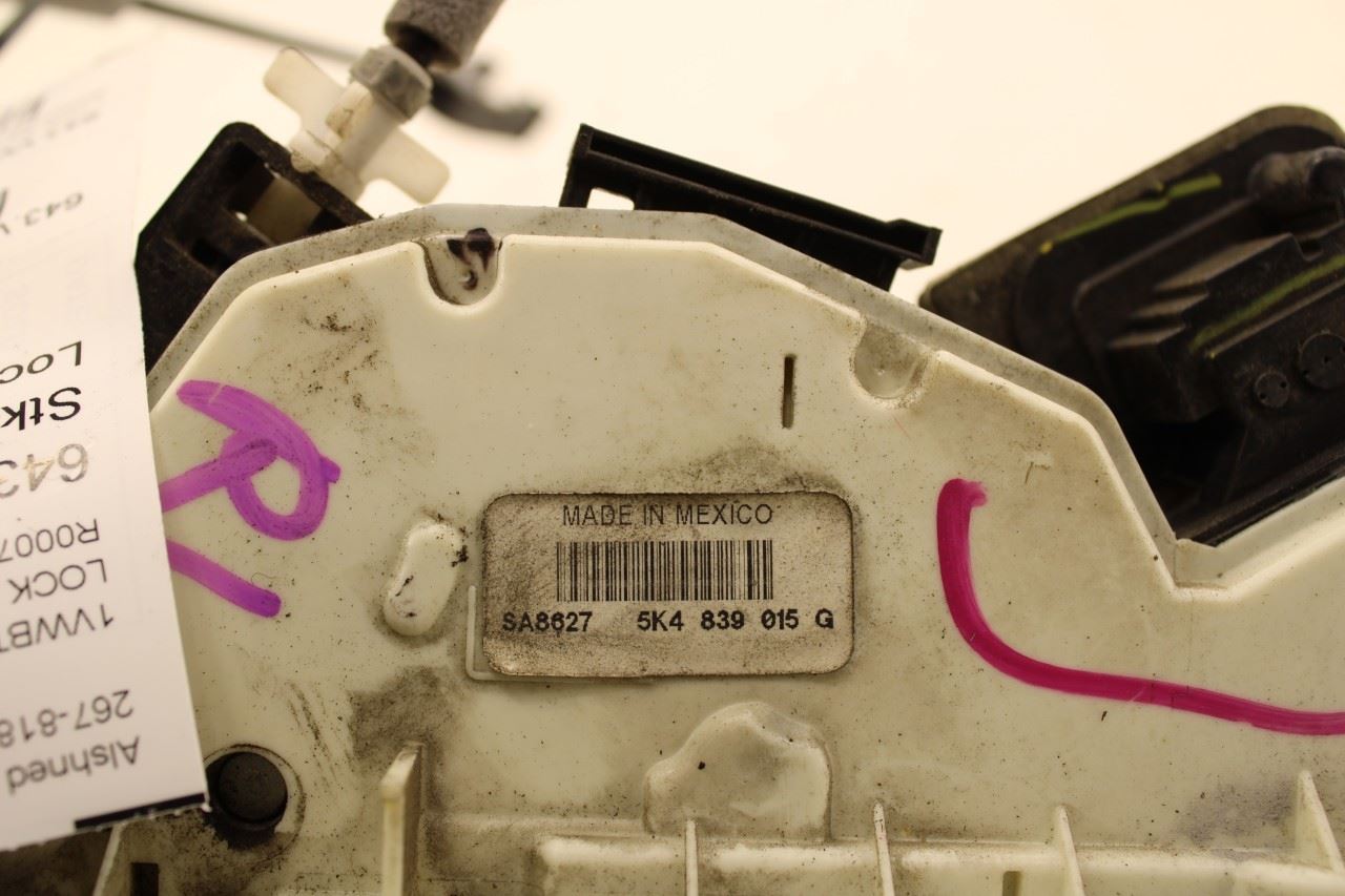 2012-2016 Volkswagen Passat SE Rear Left Door Lock Latch Actuator 5K4-839-015-G - Alshned Auto Parts