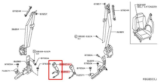 16-20 Infiniti QX60 3.5L FWD Front Passenger Right Side Seat Belt Buckle *ReaD* - Alshned Auto Parts