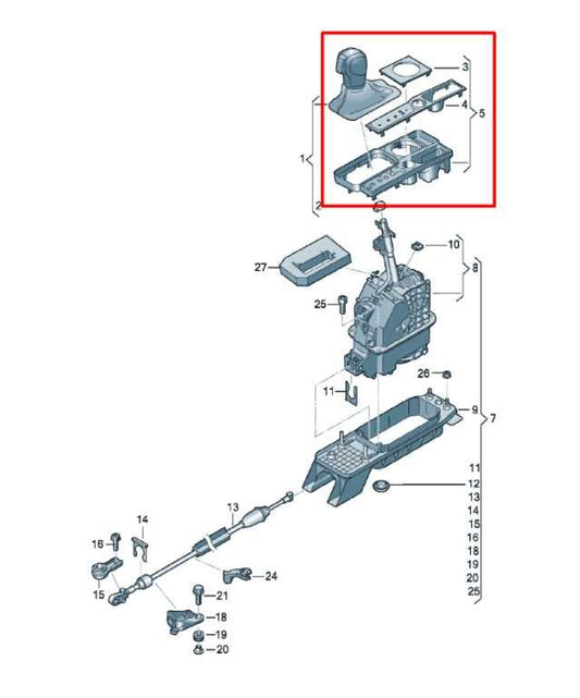 18-21 Volkswagen Atlas S Console Shifter Bezel Indicator w/ Shifter Knob *ReaD* - Alshned Auto Parts
