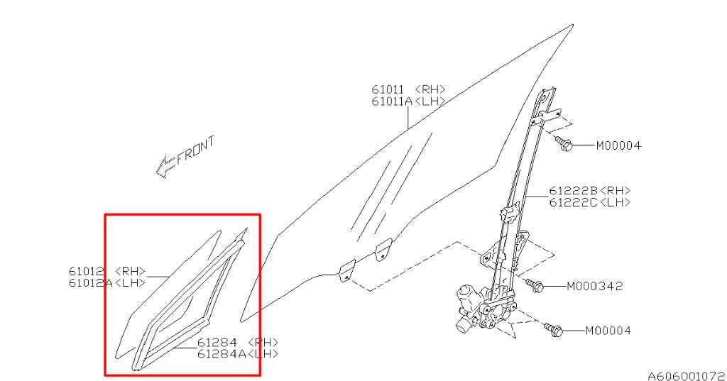 2014-16 Subaru Impreza Sport Premium AWD Front Right Side Door Vent Window Glass1