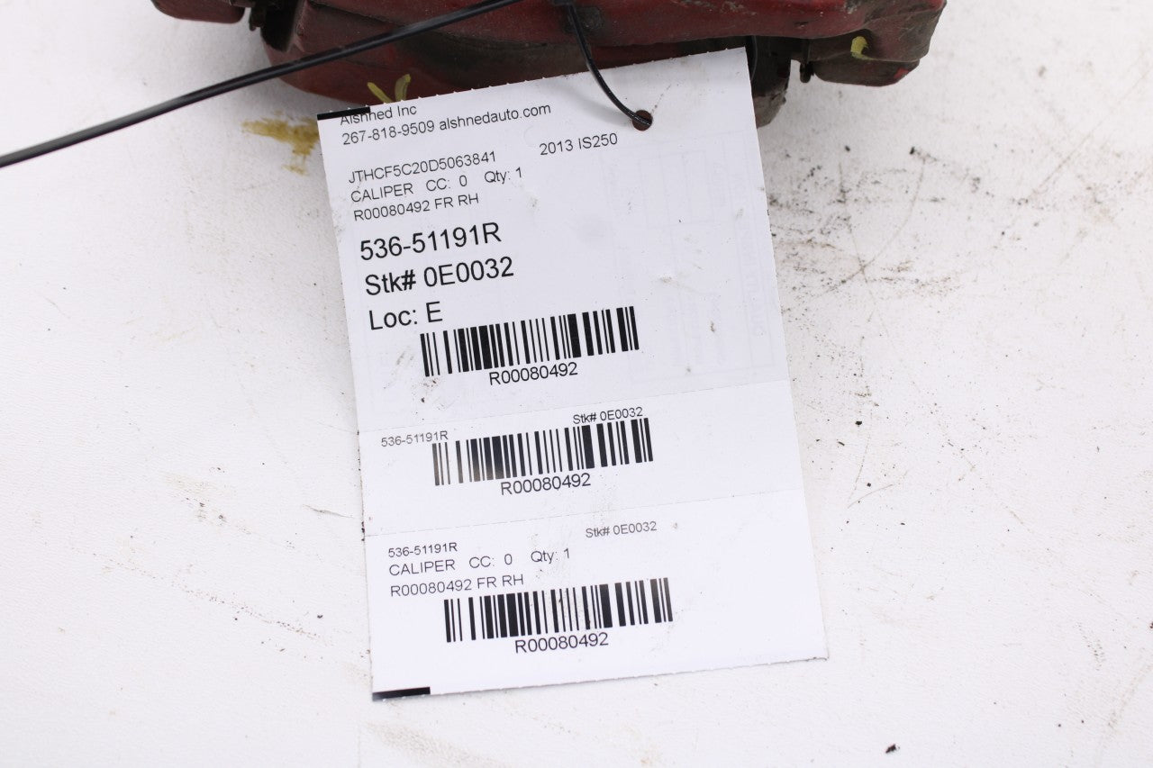 2008-15 Lexus IS250 2.5L AWD Front Right Side Brake Disc Caliper 47730-53080 OEM - Alshned Auto Parts