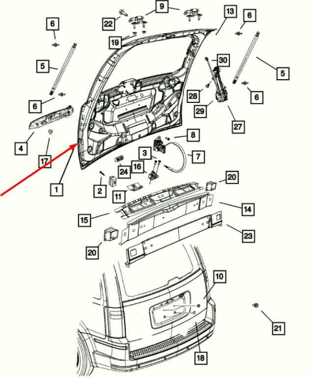2011-20 Dodge Grand Caravan SXT Liftgate Tailgate Back Door Assy 68078085AE OEM - Alshned Auto Parts