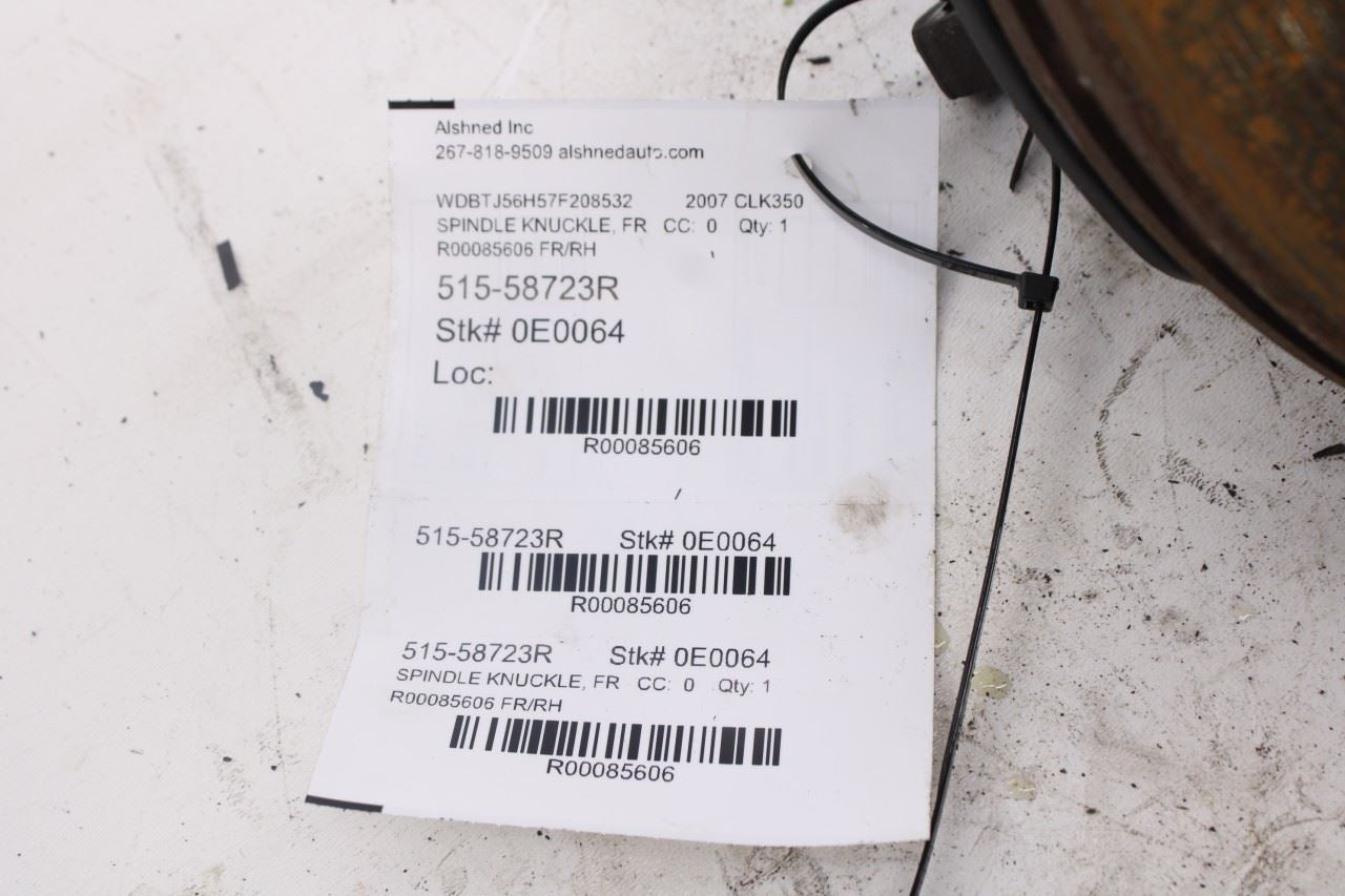 2006-2009 Mercedes-Benz CLK 350 Front Right Passenger Side Spindle Knuckle Hub10