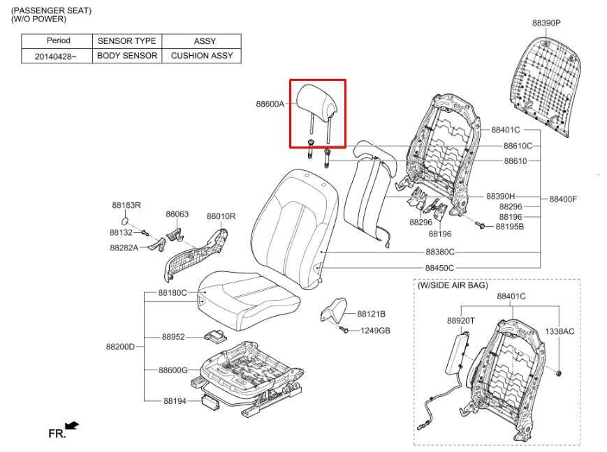 15-17 Hyundai Sonata SE 2.4L FWD Front Passenger Right Side Seat Headrest Cloth - Alshned Auto Parts