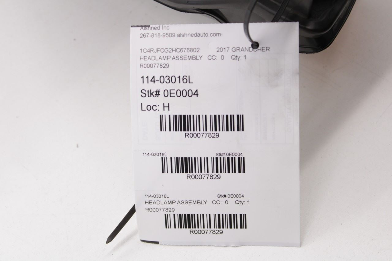 17-18 Jeep Grand Cherokee Overland Front LH Side HID Xenon Headlight Lamp *ReaD* - Alshned Auto Parts