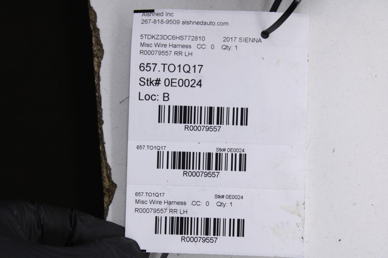 2017-2020 Toyota Sienna LE Rear Left Driver Side Door Wire Harness 82054-08051 - Alshned Auto Parts