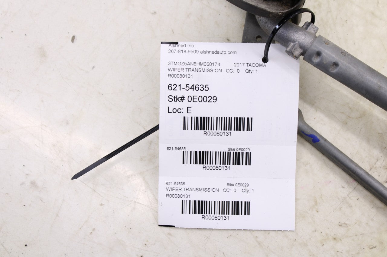 15-23 Toyota Tacoma Limited Front Windshield Wiper Transmission Linkage w/ Motor - Alshned Auto Parts