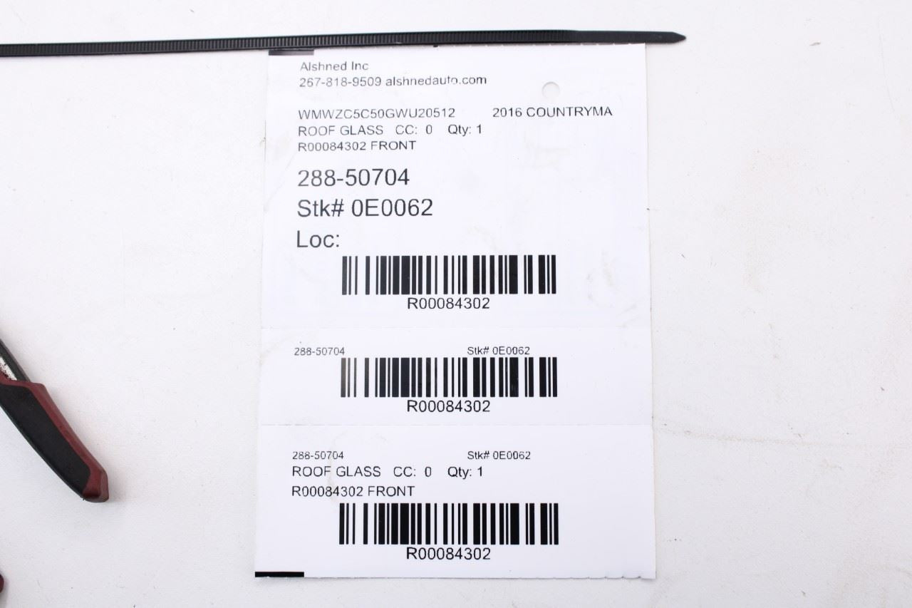 2011-16 Mini Countryman Cooper S Front Sunroof Sliding Window Glass 541073552319
