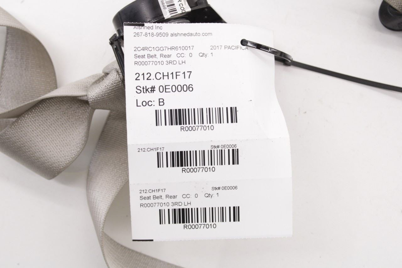 17-20 Chrysler Pacifica Limited Rear Driver LH Side 3rd Row Seat Belt Retractor - Alshned Auto Parts