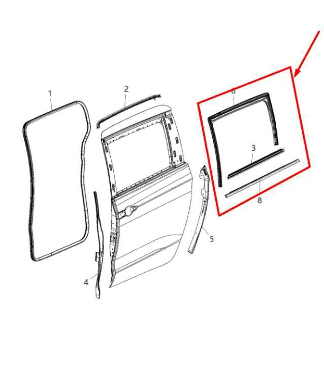17-26 Chrysler Pacifica Rear Right Sliding Door Run Channel w Belt Weatherstrips - Alshned Auto Parts