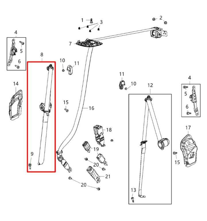 17-20 Chrysler Pacifica Limited 3.6L Rear Right Side 2nd Row Seat Belt Retractor - Alshned Auto Parts