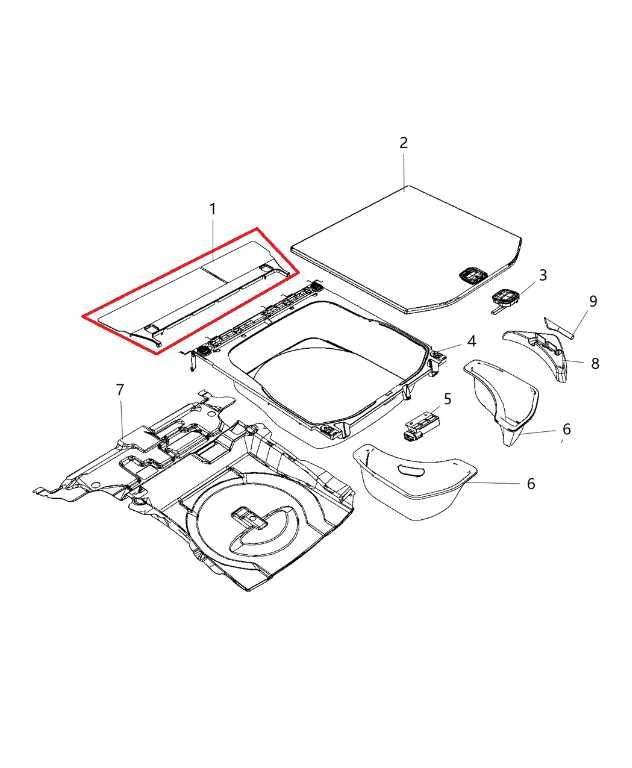 13-21 Jeep Grand Cherokee Trunk Floor Cargo Area Gap Hider Panel Trim 5PL13DX9AD - Alshned Auto Parts