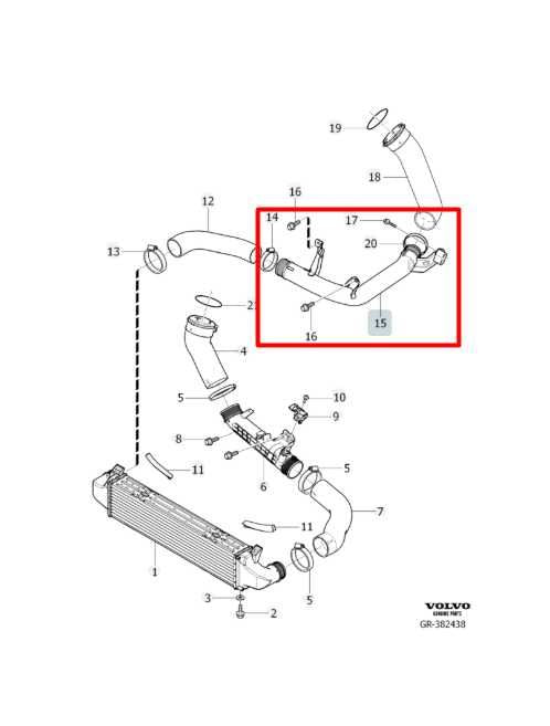 15-16 Volvo S60 T5 Premier 2.0L FWD Intercooler Inlet Charge Air Tube Pipe Hose - Alshned Auto Parts