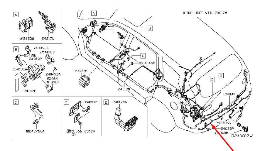 2016-2020 Infiniti QX60 Rear Bumper Wire Harness w/ Park Sensors 24093-9NF0A OEM1