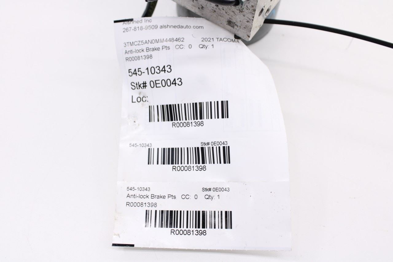 17-23 Toyota Tacoma SR5 ABS Anti Lock Brake Pump Control Module 89541-04390 OEM12