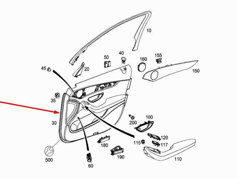 2015-2021 Mercedes-Benz C300 Front Left Side Door Trim Panel 2057205311649H151