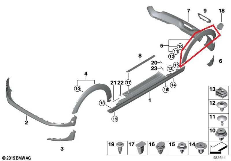 2013-21 Mini Hardtop Cooper Rear Right Side Fender Wheel Opening Molding 7300822 - Alshned Auto Parts