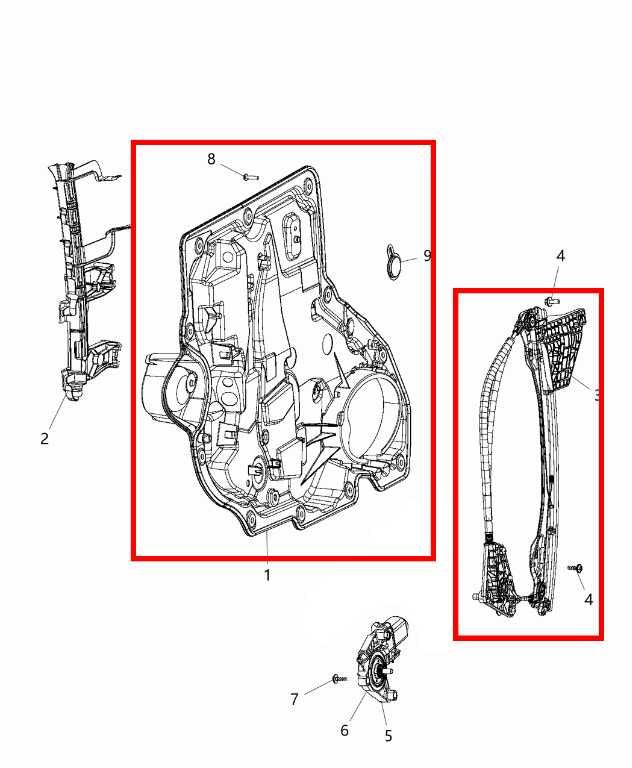 17-24 Chrysler Pacifica Limited Rear Right Side Door Window Regulator w/ Carrier - Alshned Auto Parts