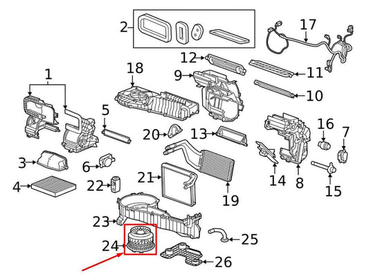 2015-2022 GMC Canyon 3.6L HVAC AC Heater Blower Fan Motor 84355032 OEM - Alshned Auto Parts